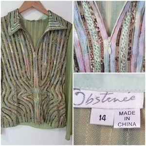 Obstinee zip up blouse